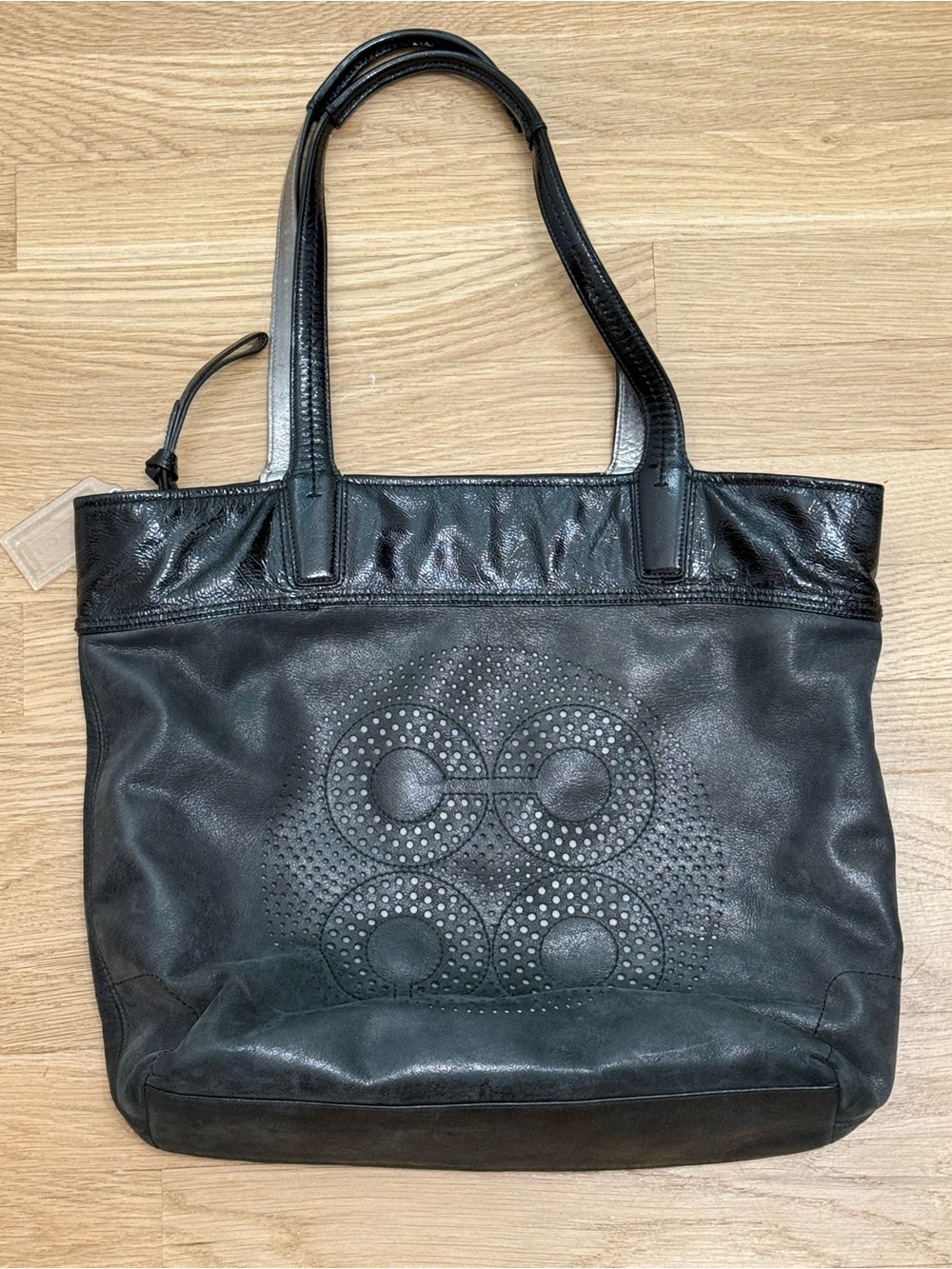 Coach Audrey Perforated Leather Tote Bag